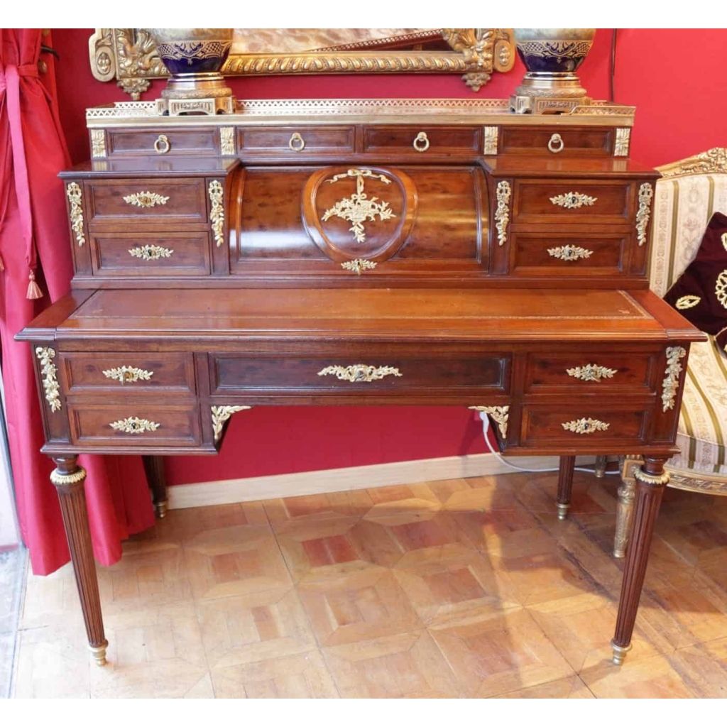 Bureau à gradin et cylindre double face 19e siècle | Biron ||||||||