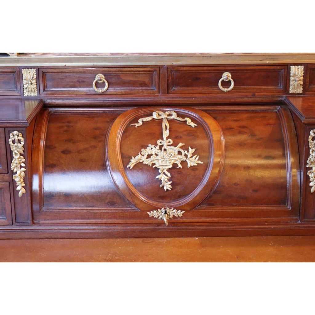 Bureau à gradin et cylindre double face 19e siècle | Biron Bureau à gradin et cylindre double face 19e siècle