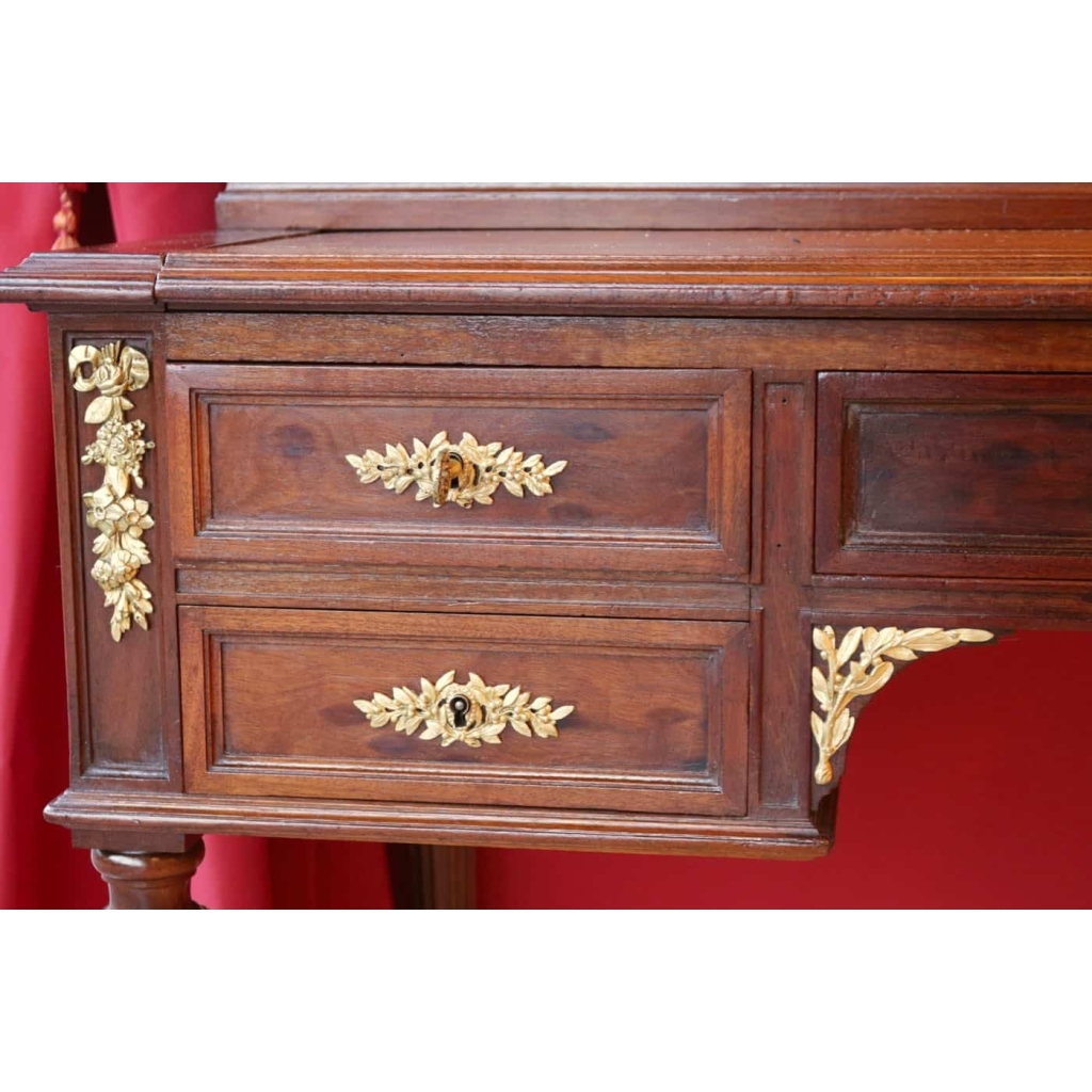 Bureau à gradin et cylindre double face 19e siècle | Biron Bureau à gradin et cylindre double face 19e siècle