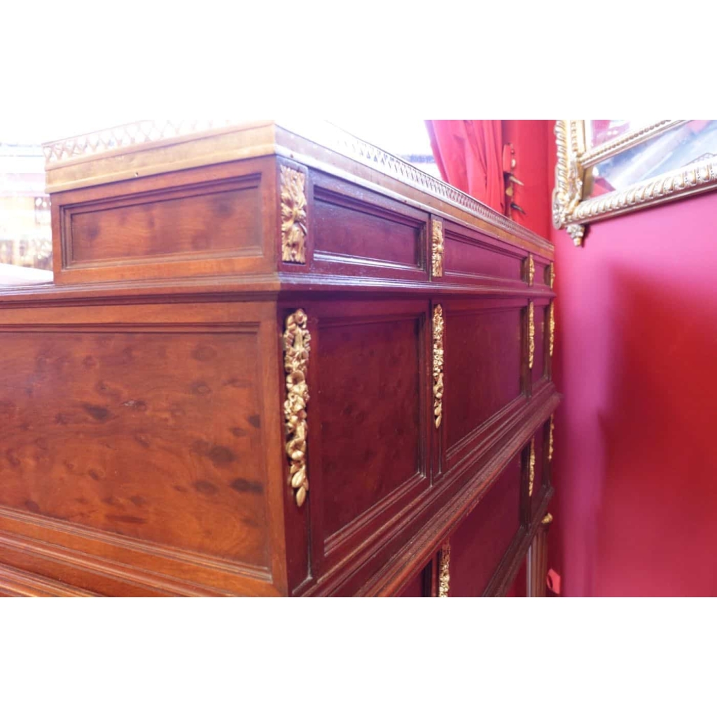 Bureau à gradin et cylindre double face 19e siècle | Biron Bureau à gradin et cylindre double face 19e siècle