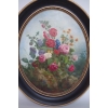 Paire d'huiles sur toiles, natures mortes avec bouquets de fleurs, 2nde motié du XIXème siècle