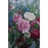 Paire d'huiles sur toiles, natures mortes avec bouquets de fleurs, 2nde motié du XIXème siècle