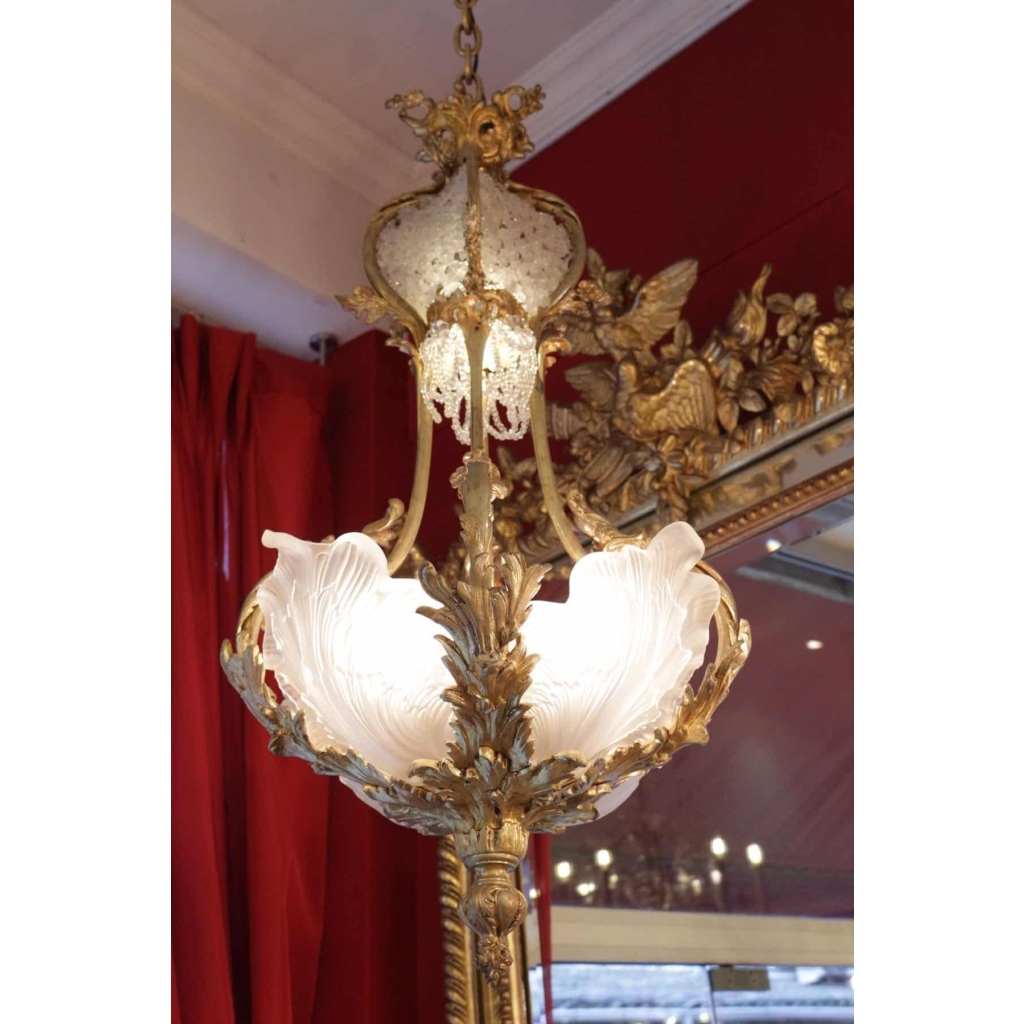 Lustre shell Napoléon III vers 1860 |||||||