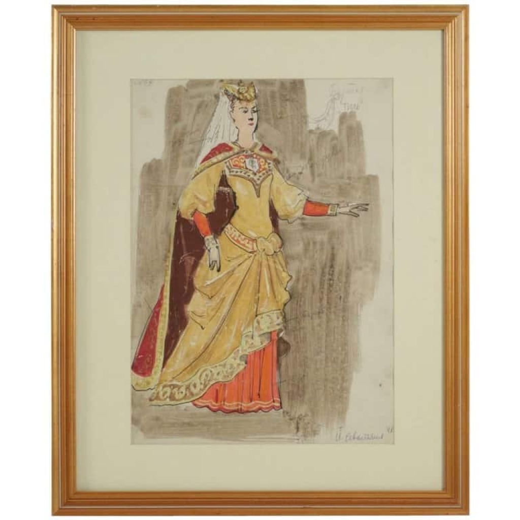 Dessin et Aquarelle, Personnage du Théâtre Russe, Art Russe | Biron |||||||