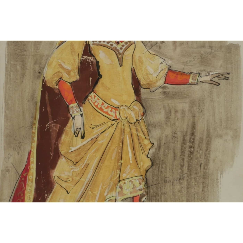 Dessin et Aquarelle, Personnage du Théâtre Russe, Art Russe | Biron Dessin et Aquarelle, Personnage du Théâtre Russe, Art Russe
