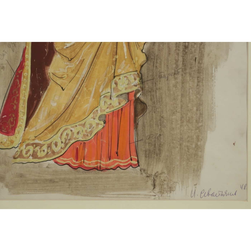 Dessin et Aquarelle, Personnage du Théâtre Russe, Art Russe | Biron Dessin et Aquarelle, Personnage du Théâtre Russe, Art Russe