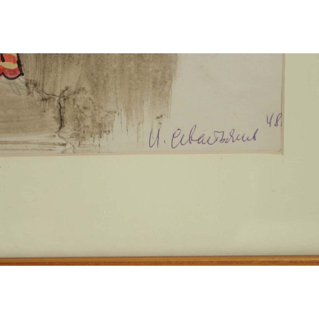 Dessin et Aquarelle, Personnage du Théâtre Russe, Art Russe | Biron Dessin et Aquarelle, Personnage du Théâtre Russe, Art Russe