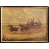 Paire de tableaux anglais vers 1830. Coaching Pictures.