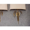 1970′ Paire d Appliques Maison Charles Aux Feuillages De Laurier | Biron 1970' Paire d Appliques Maison Charles Aux Feuillages De Laurier