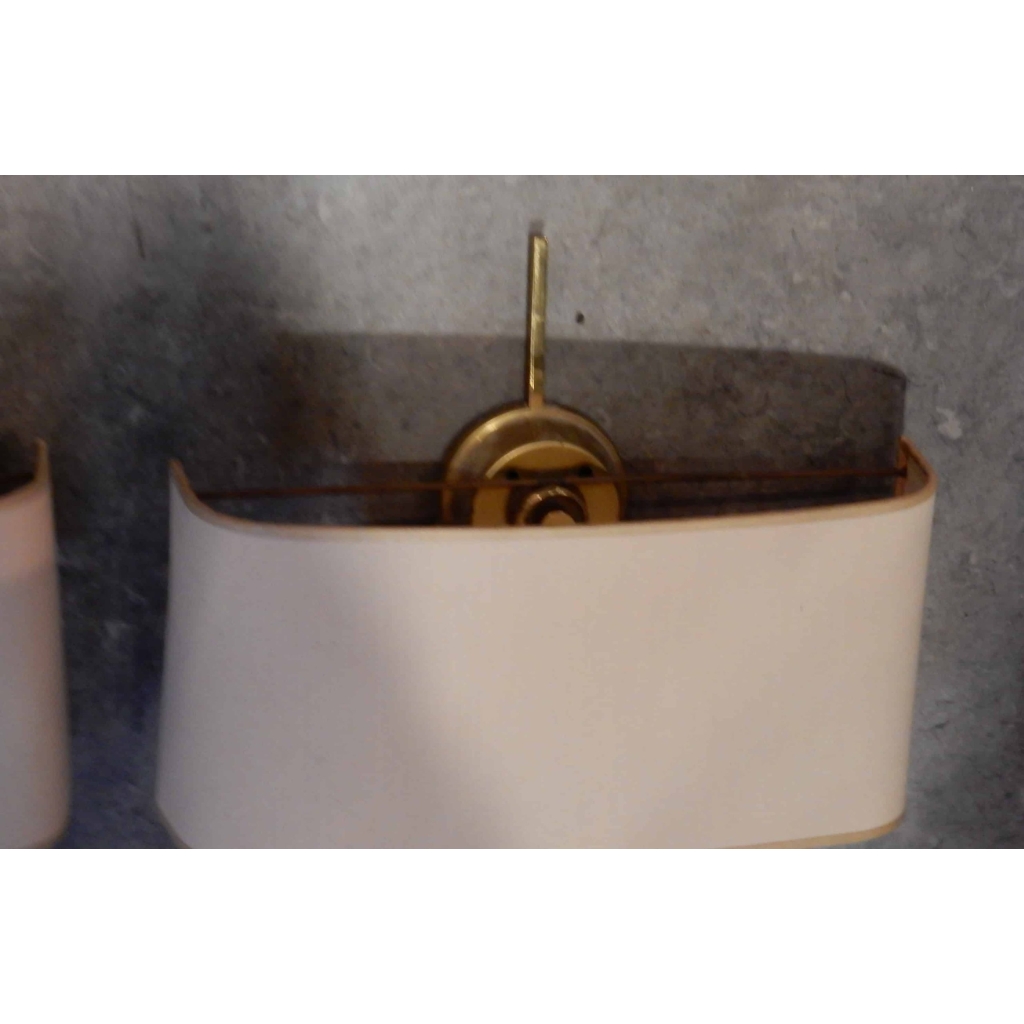 1970′ Paire d Appliques Maison Charles Aux Feuillages De Laurier | Biron 1970' Paire d Appliques Maison Charles Aux Feuillages De Laurier