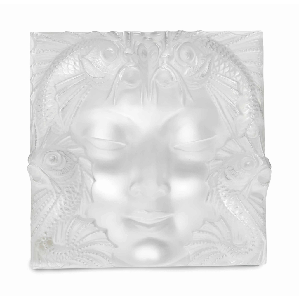 Lalique Motif décoratif « Fontaine Poissons » ou « Masque femme » | Biron ||