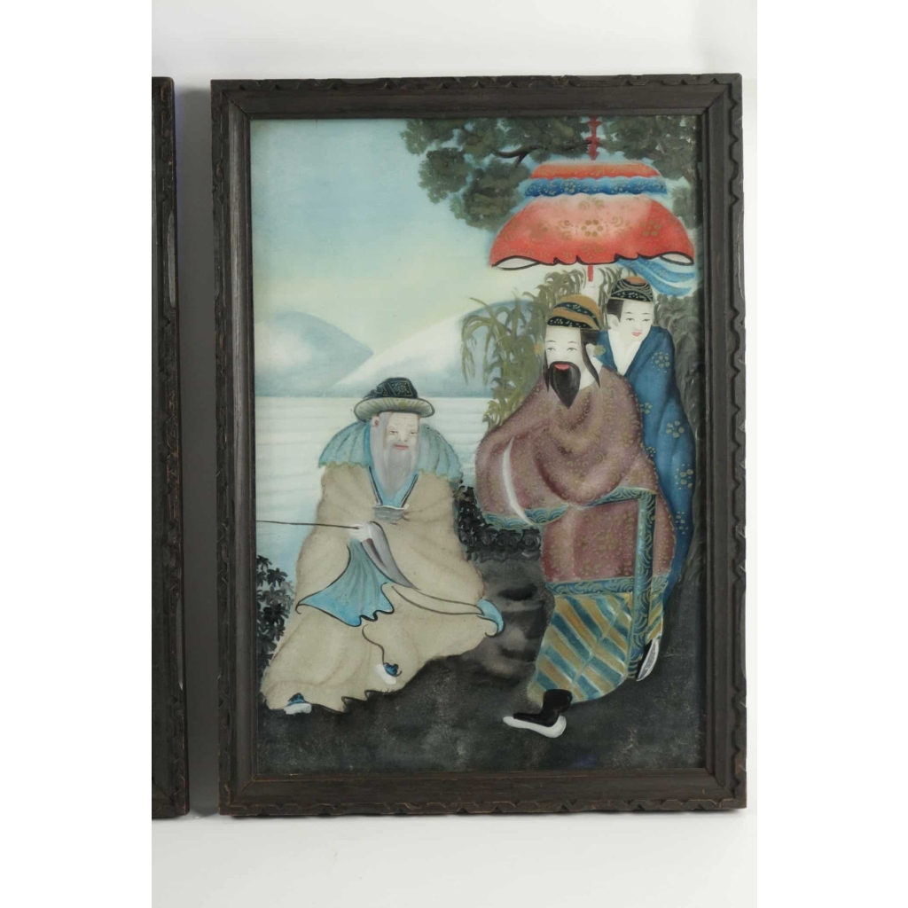 Paire de Sous -Verre, Art d’Asie | Biron Paire de Sous -Verre, Art d'Asie