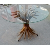 1970′ Guéridon ou Table Basse Gerbe de Blé Dorée Style Coco Chanel | Biron 1970' Guéridon ou Table Basse Gerbe de Blé Dorée Style Coco Chanel