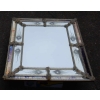 1970 Miroir Aux Etoiles Filantes Style Véronese Rectangulaire Parecloses et Fleurs Dorées a l Or 102 X 82 cm | Biron 1970 Miroir Aux Etoiles Filantes Style Véronese Rectangulaire Parecloses et Fleurs Dorées a l Or 102 X 82 cm