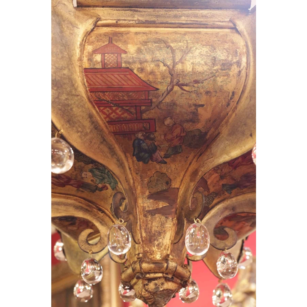 Lustre japonisant 19e | Biron Lustre japonisant 19e