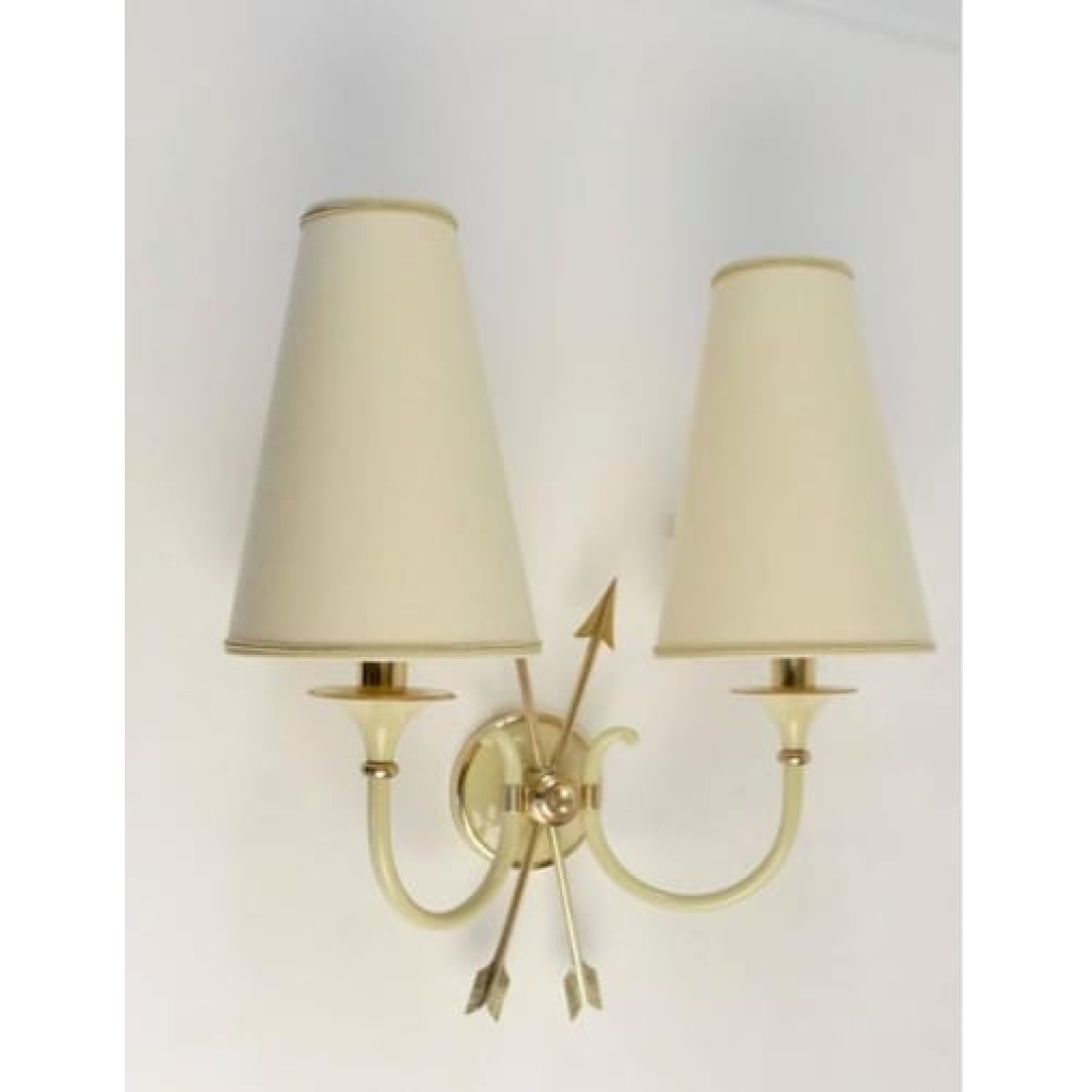Paire d'appliques 1950 Maison Lunel