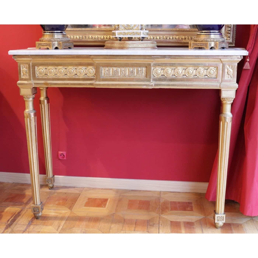 Console Louis XVl bois doré | Biron ||||