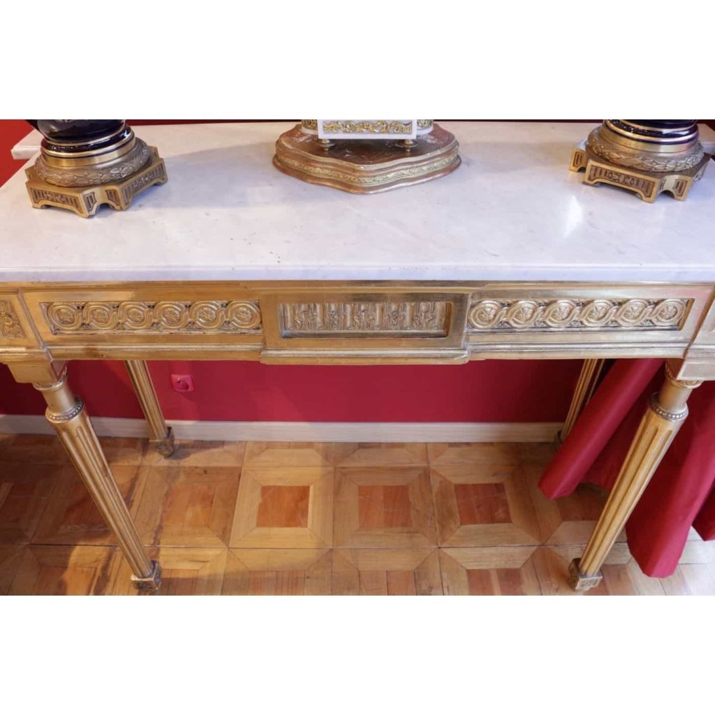 Console Louis XVl bois doré | Biron Console Louis XVl bois doré