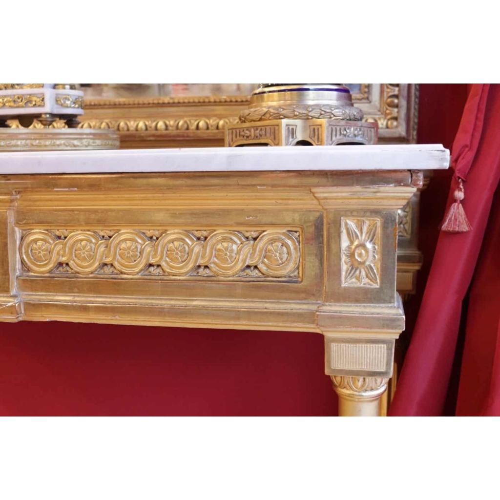 Console Louis XVl bois doré | Biron Console Louis XVl bois doré