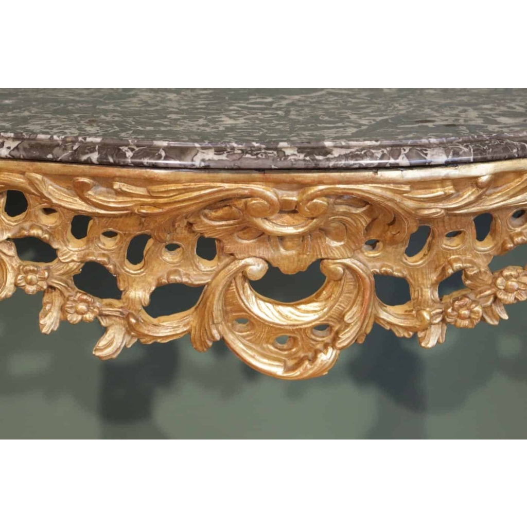Paire de consoles de style Louis xv du XIXème siècle