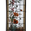 PAIRE DE VITRAUX Á DECOR FLORAL | Biron PAIRE DE VITRAUX Á DECOR FLORAL