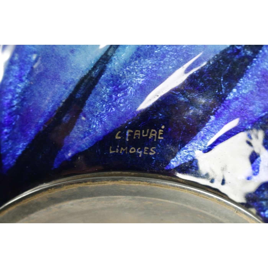 CAMILLE FAURÉ (LIMOGES, 1874 – 1956) : Vase Emaillé | Biron CAMILLE FAURÉ (LIMOGES, 1874 - 1956) : Vase Emaillé