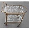 1950/70 Desserte Roulante Maison Bagués Avec Galeries Motifs Grecs | Biron 1950/70 Desserte Roulante Maison Bagués Avec Galeries Motifs Grecs