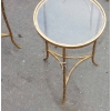 1970' Suite de 4 de Bouts de Canapé Modéle Bambou Laiton Doré Maison Bagués