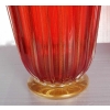 1970′ Paire de Vases Cristal Murano Rouge et Or Toso Signés | Biron 1970' Paire de Vases Cristal Murano Rouge et Or Toso Signés