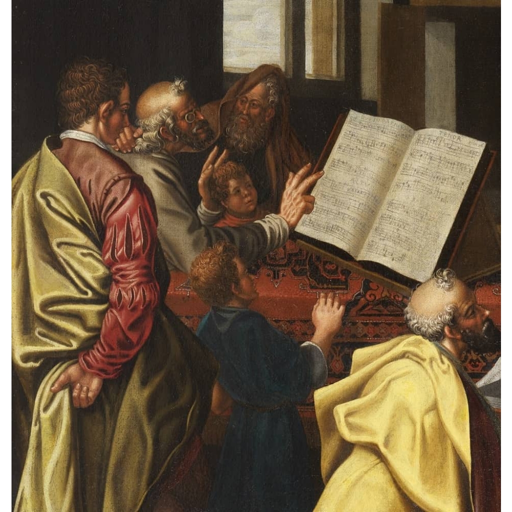 David jouant de la harpe - Ecole hollandaise vers 1600