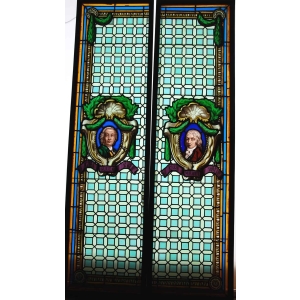 PAIRE DE VITRAUX COMPOSITEURS OPÉRA | Biron ||||