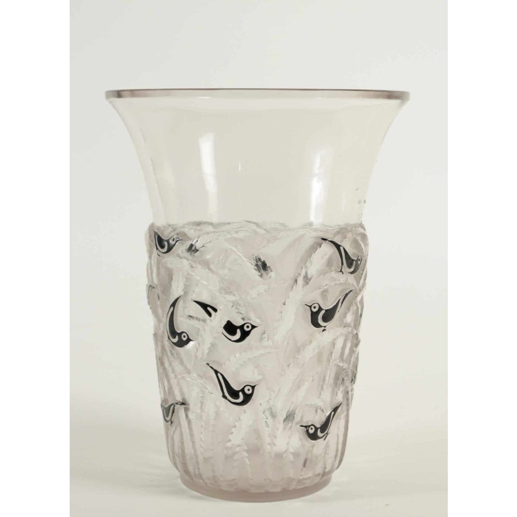 René Lalique Vase « Bornéo » Black Enemaled | Biron |||