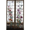 PAIRE DE VITRAUX Á DECOR FLORALE | Biron |||||