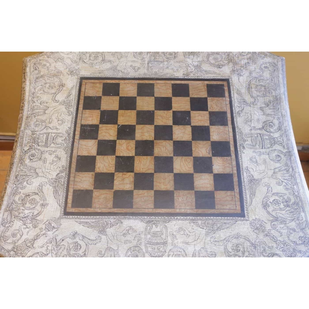 Table à jeux anglaise en bois peint de style Regency | Biron Table à jeux anglaise en bois peint de style Regency