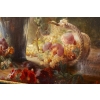 Nature morte aux fleurs et aux fruits signée Vincent.XIXème siècle.