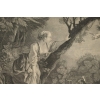 Gravure Romantique, XIXème Siècle, « LArrivée du Courrier » | Biron Gravure Romantique, XIXème Siècle, "LArrivée du Courrier"