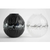 Marie Claude Lalique : Pair of Black and Frosted Glass ‘TANZANIA’ Vases | Biron ||||||||||||||