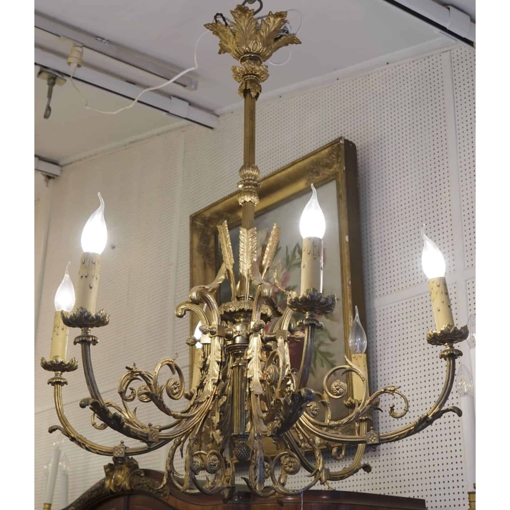 Lustre bronze doré (St Louis XVl ) | Biron |||