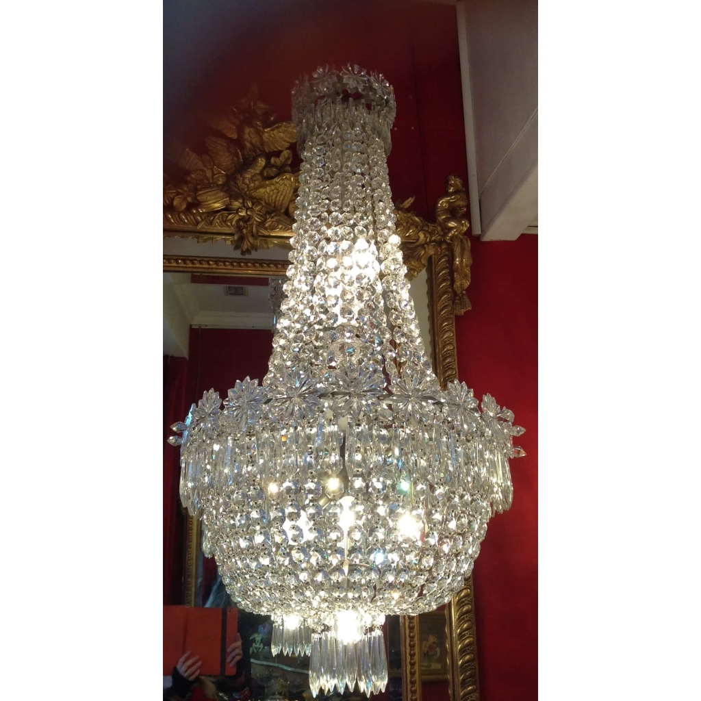 Lustre corbeille Baccarat | Biron ||