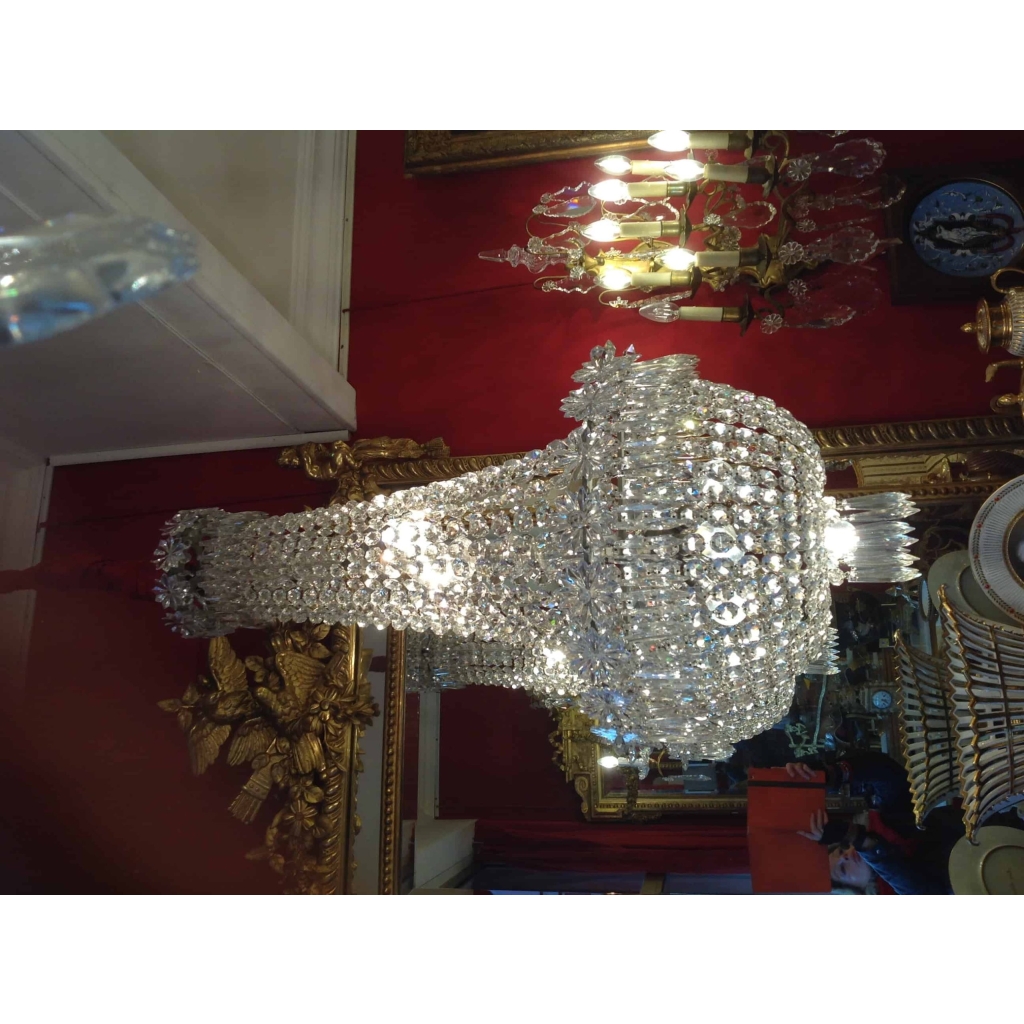 Lustre corbeille Baccarat | Biron Lustre corbeille Baccarat