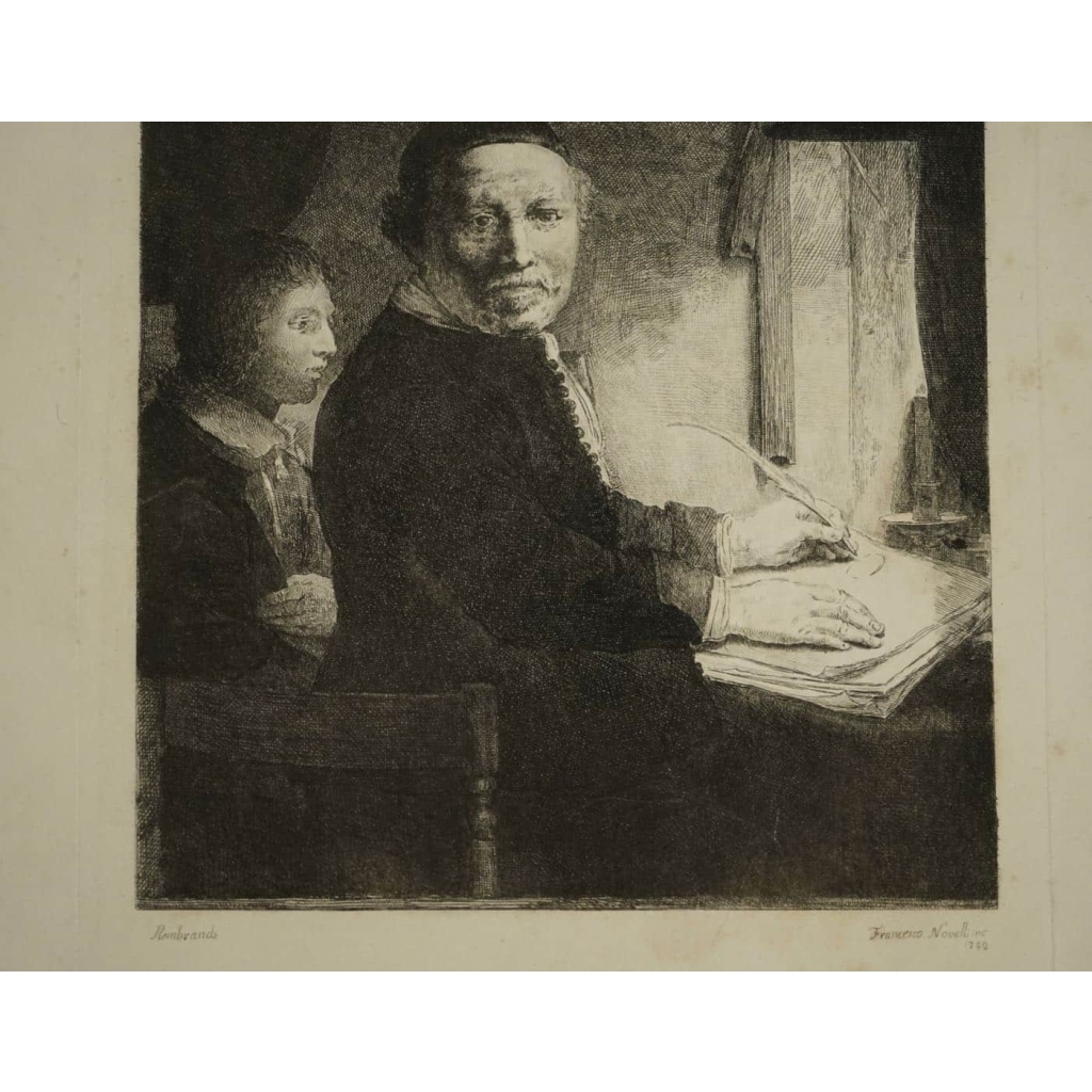 Gravure, XIXème Siècle, par Francesco Novellsine | Biron Gravure, XIXème Siècle, par Francesco Novellsine