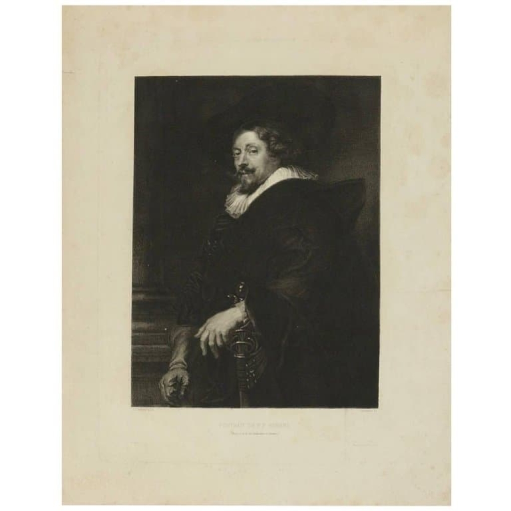 Gravure représentant le portrait de P.P.Rubens | Biron ||||||