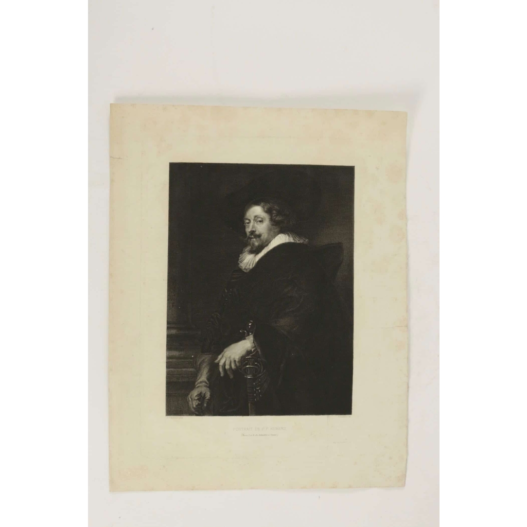 Gravure représentant le portrait de P.P.Rubens | Biron Gravure représentant le portrait de P.P.Rubens