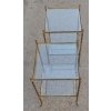 1950/70′ Paire de Bouts de Canapés Bronze Décor Bambou , Style Maison Bagués 40 X 40 cm | Biron 1950/70' Paire de Bouts de Canapés Bronze Décor Bambou , Style Maison Bagués 40 X 40 cm