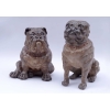 Paire de chiens bouledogue en céramique polychrome, travail anglais, XIXème siècle | Biron ||||||||||||