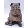 Paire de chiens bouledogue en céramique polychrome, travail anglais, XIXème siècle | Biron Paire de chiens bouledogue en céramique polychrome, travail anglais, XIXème siècle