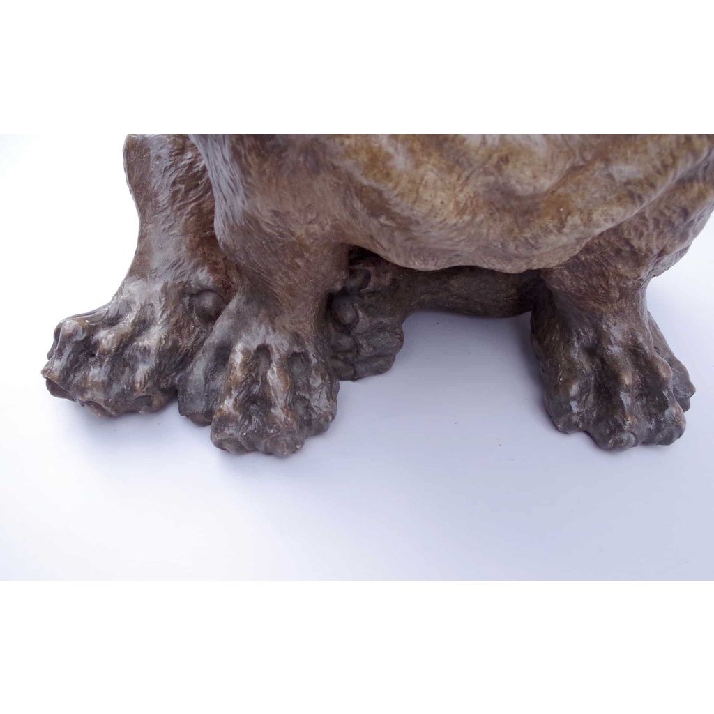 Paire de chiens bouledogue en céramique polychrome, travail anglais, XIXème siècle | Biron Paire de chiens bouledogue en céramique polychrome, travail anglais, XIXème siècle