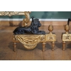 Paire de chenets en bronze ciselé de style Louis XVI