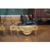 Paire de chenets en bronze ciselé de style Louis XVI