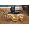 Paire de chenets en bronze ciselé de style Louis XVI